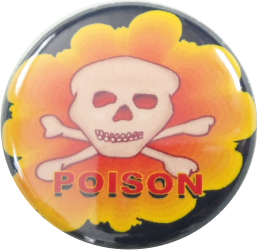 Totenkopf Poison Button - zum Schließen ins Bild klicken